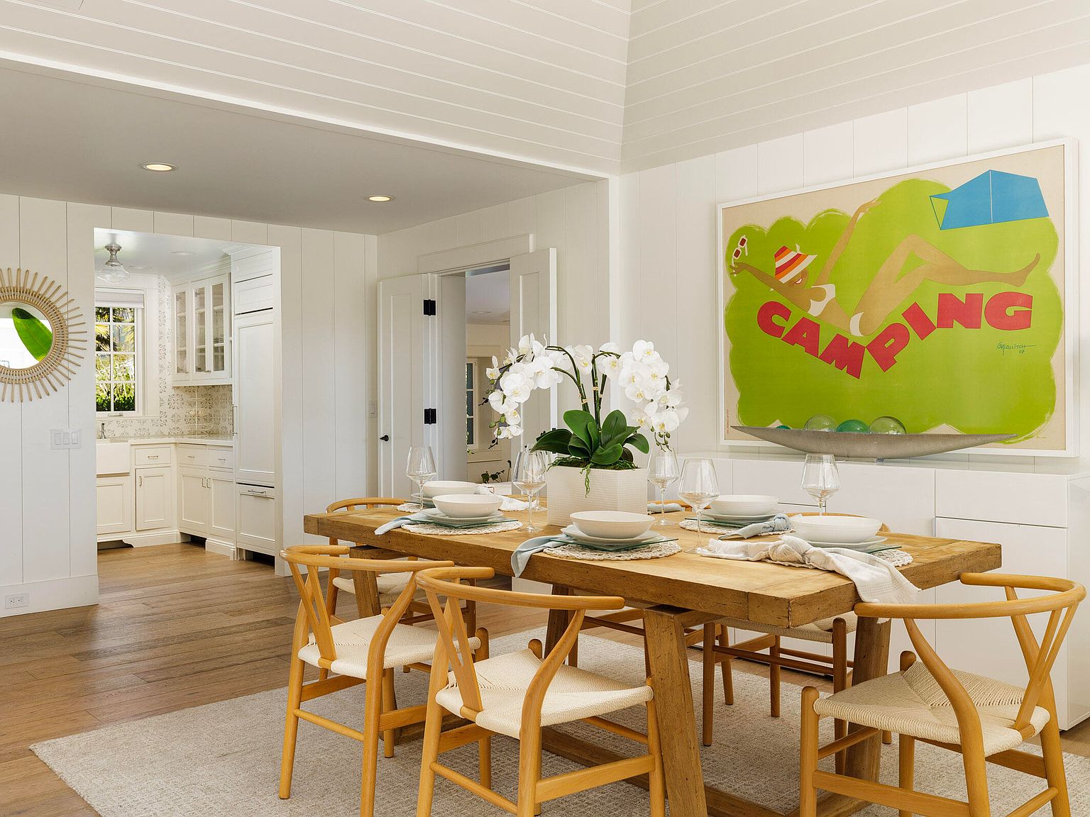 Primary suite with vaulted ceiling and french doors to the garden